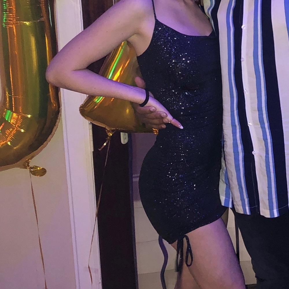 Mini Black Sparkly Dress